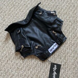 RIPLEY & RUE VEGAN LEATHER Moto Dog Jacket FOR PUPPY NEW XS